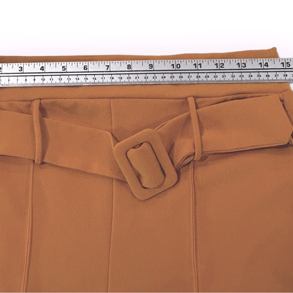 High Rise Belted Stretch Pull On Flared Pants - Picture 10 of 11